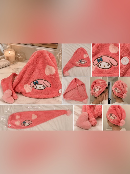 Sanrio Other - Pink My Melody Sanrio Hair Drying Towel Wrap ♡ Kawaii